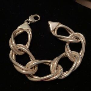GORGEOUS Chunky Sterling Silver Bracelet 37 GRAMS!